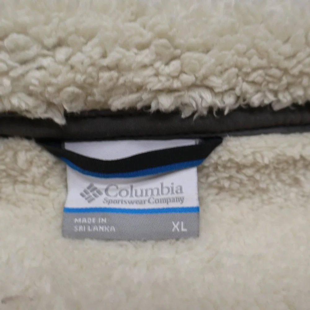 Columbia Jacket Womens XL Blue Plaid Panorama Ridge Fleece‎ Sherpa Lined Outddor